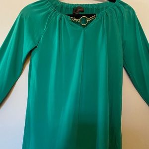 Emerald green blouse